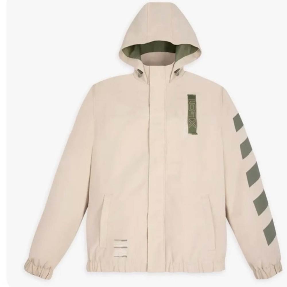 Disney Parks Toy Story‎ Buzz Lightyear Star Command Neutral Tan Zip Up Jacket Sm